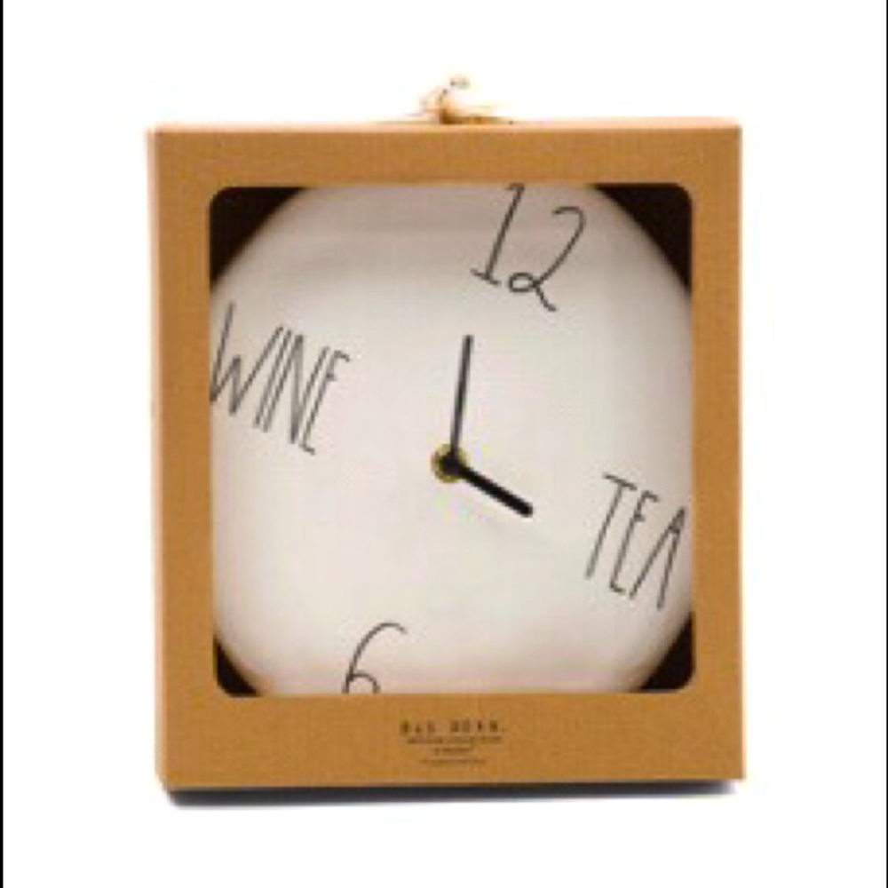 Rae Dunn wine/ tea clock